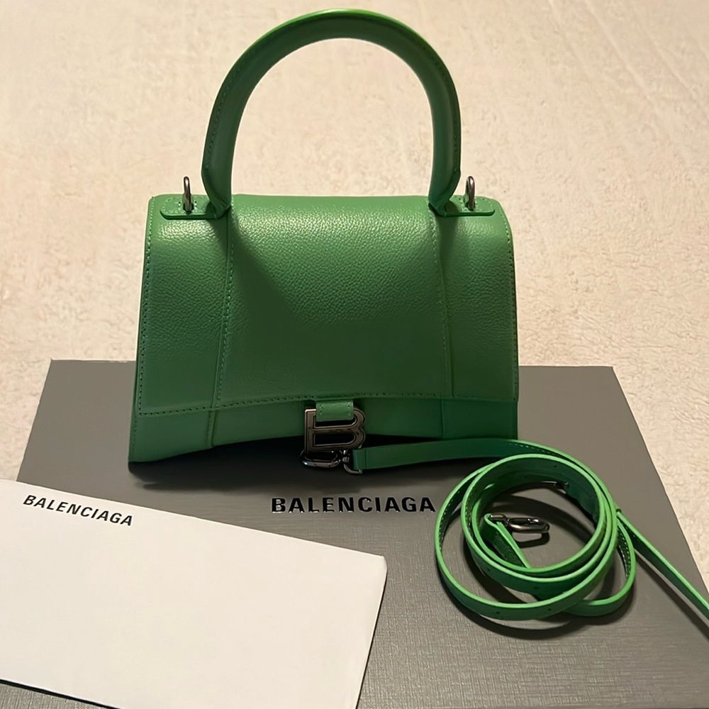Balenciaga Small Grained Calfskin Hourglass Handbag